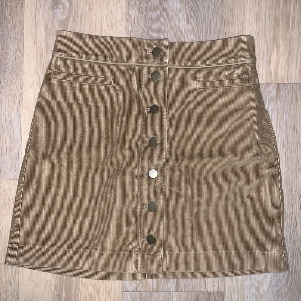 LAST CHANCE Button Corduroy Skirt